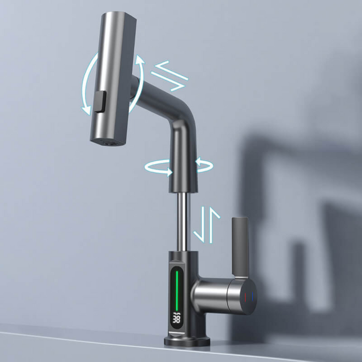 Flexibler LED-Wasserhahn für Küche und Bad