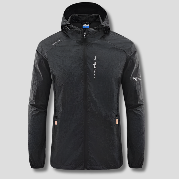 Ultralett, vind- og soltett sommerjakke med hette for menn
