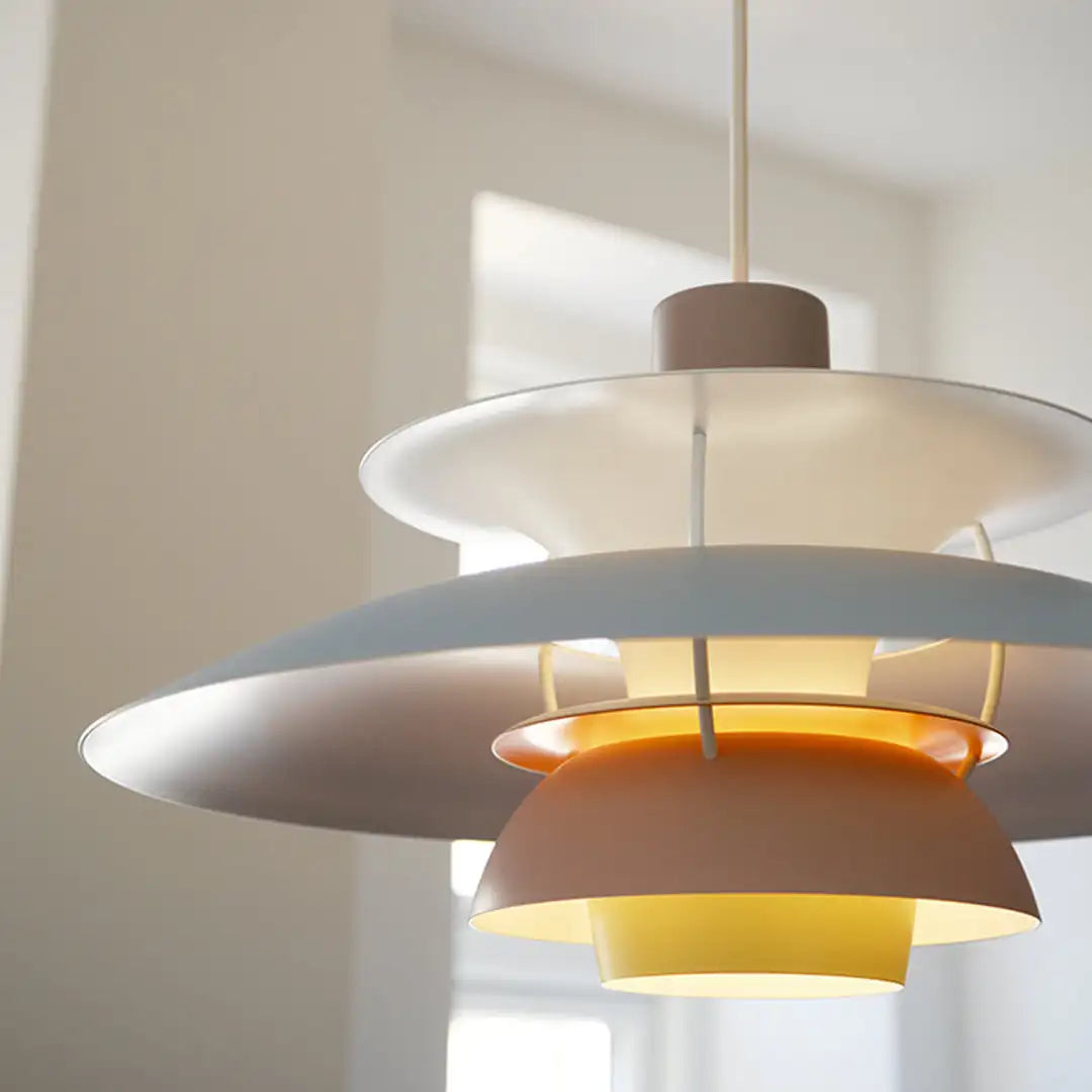 Moderne rund LED-taklampe – dimbar og holdbar – stilig lys til stue, spisestue og kontor