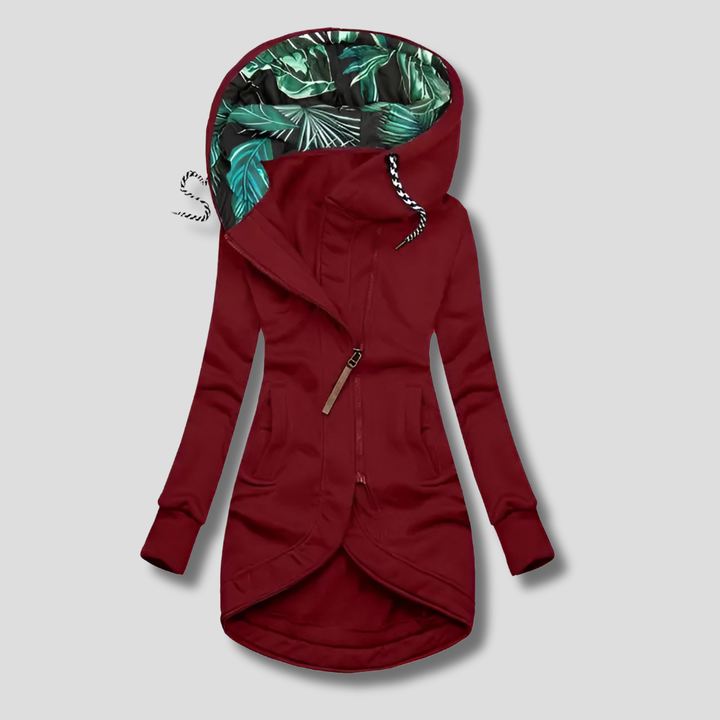 Stilig Zip-Up Jakke med Hette for Kvinner