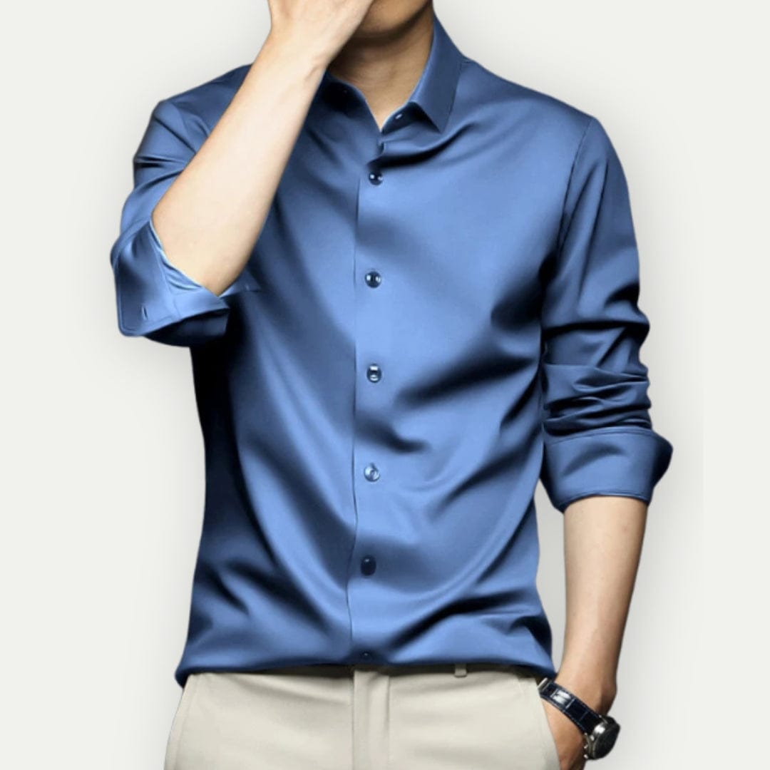 Crepe and wrinkle-free men's shirt