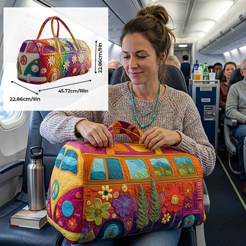 FloraVoyage – Polstret Reiseveske med Blomstermønster