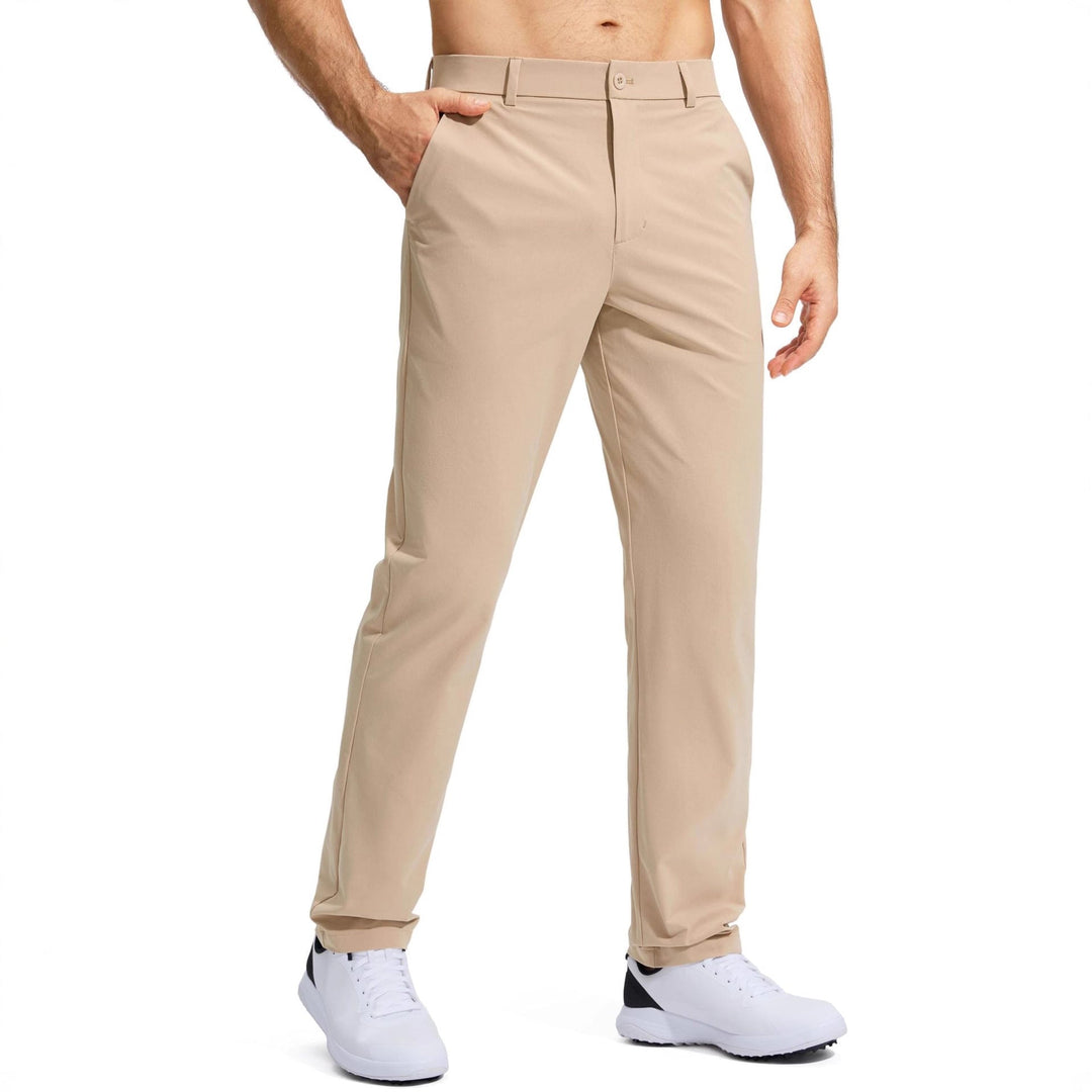 Mens Mid-rise Stretch Golf Pants Plus Size Straight Leg