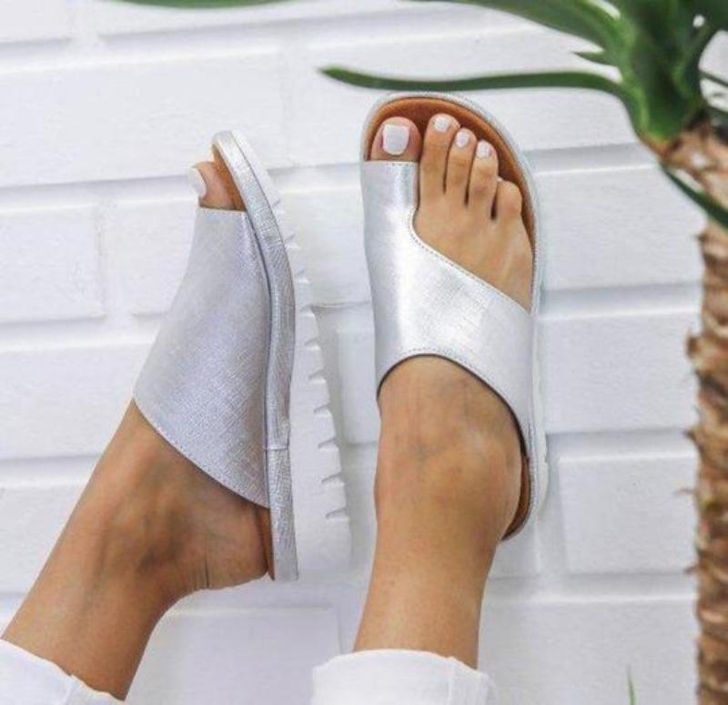 Ortopediske sandaler for dame, korrigerende for Hallux Valgus