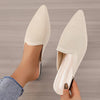 Knitted flat mules for women