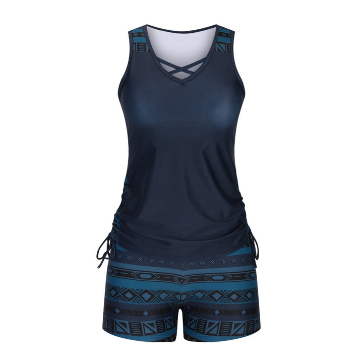 European And American Women's Seperated Swimwear High Waist Swimsuit Tied Top