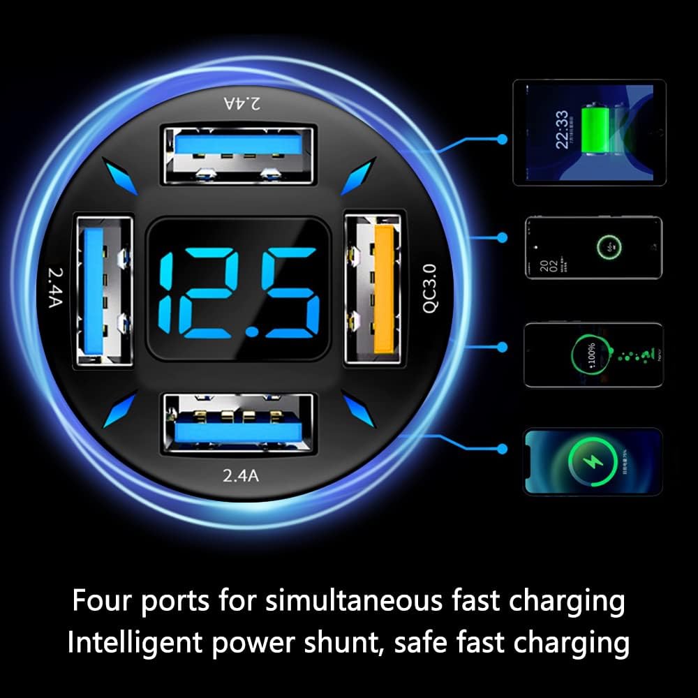66W billader superhurtiglading med USB PD & QC 3.0 – Universal for sigarettenner 12–24V