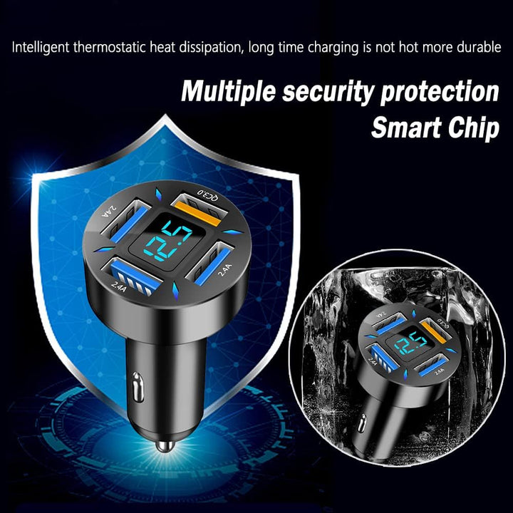 66W billader superhurtiglading med USB PD & QC 3.0 – Universal for sigarettenner 12–24V