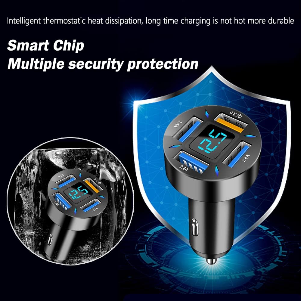 66W billader superhurtiglading med USB PD & QC 3.0 – Universal for sigarettenner 12–24V