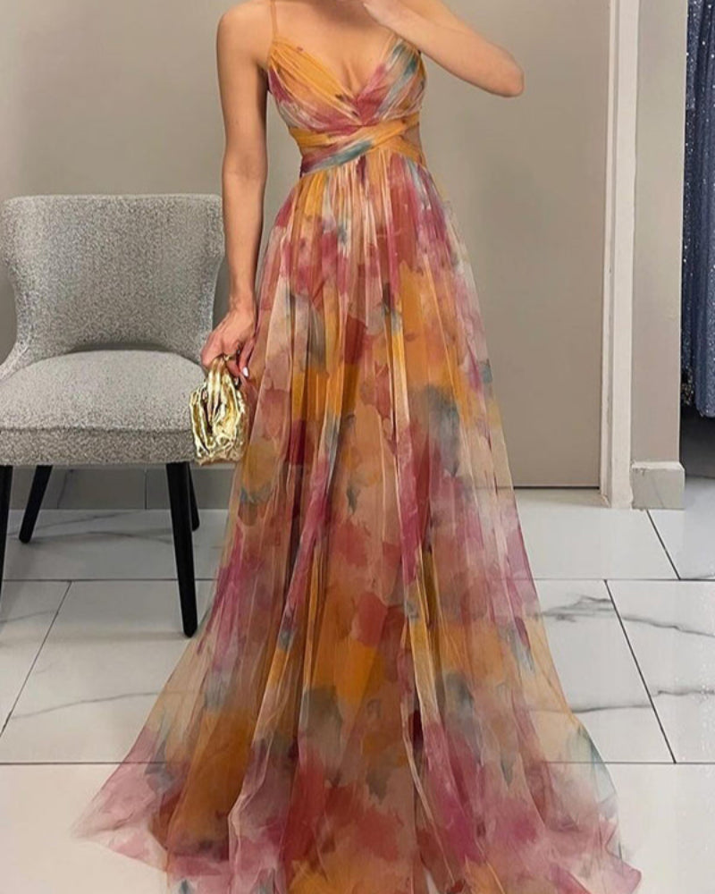 Kvinners Sexy Hollow Out Maxi Kjole