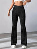 Flared Pants in Glitter Fabric