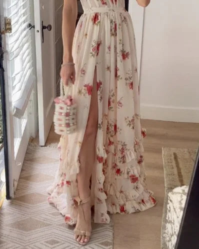 Midi Dress with Floral Lace