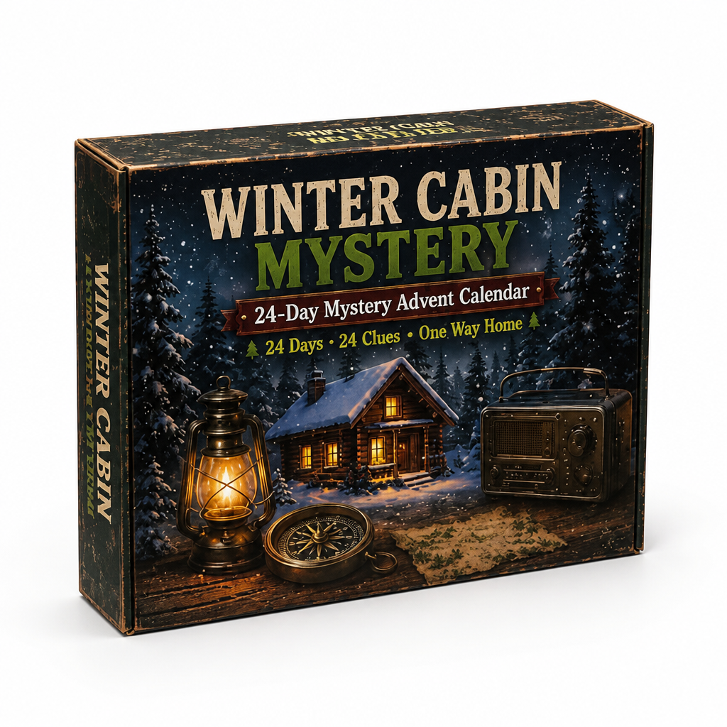 Escape room-adventskalender med 24 gåter og 6 hemmelige temaer
