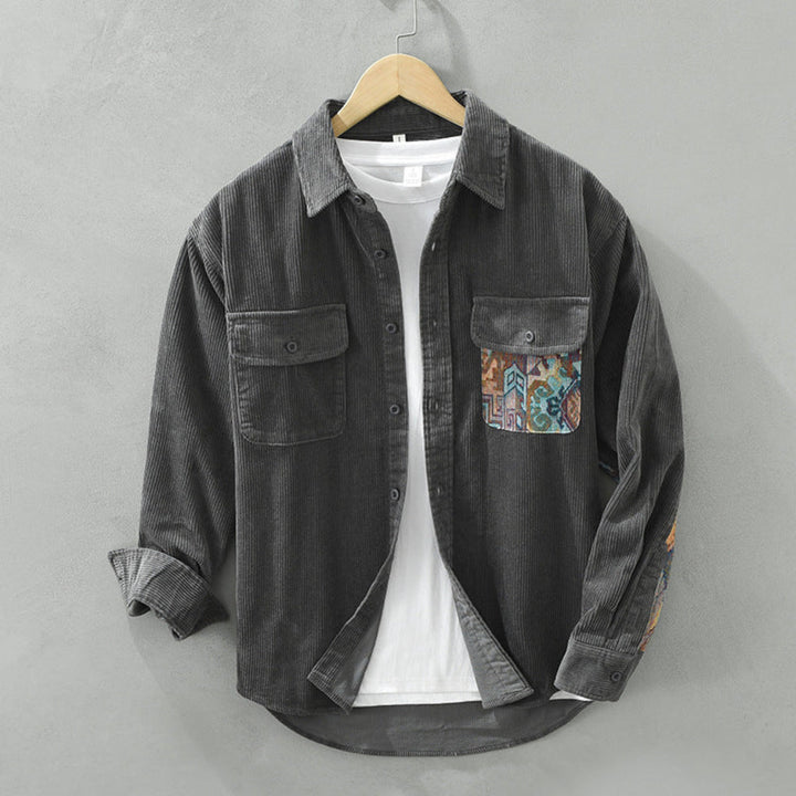 Herre vintage langermet skjorte – Klassisk stil med tidløs appell