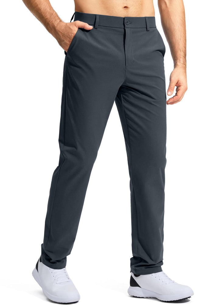 Mens Mid-rise Stretch Golf Pants Plus Size Straight Leg