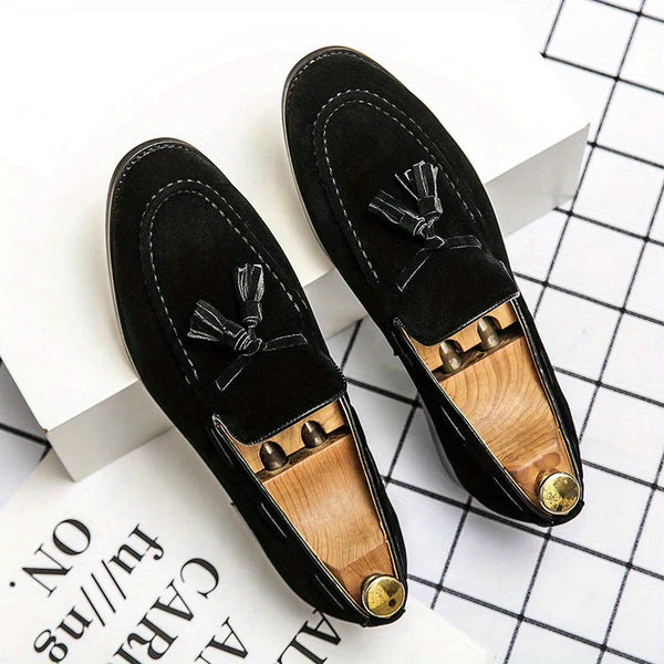 Classic Men's Loafers with Tassels in Various Colors