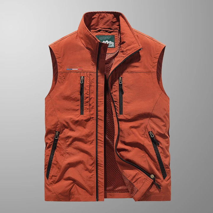 Pustende Multi-Lomme Vest for Menn