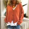 Soft knitted cardigan with relaxed fit for women
