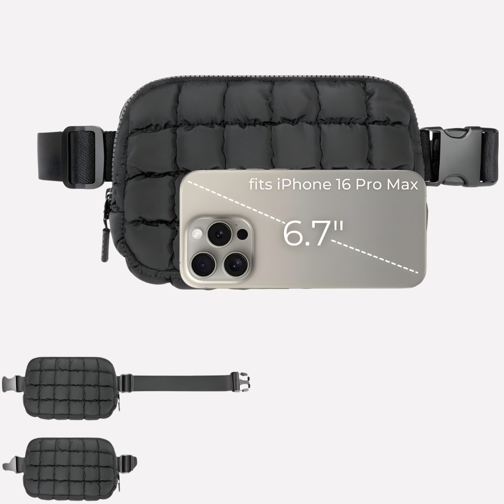 Quilted Mini Veske med Ekstra-Lang Reim