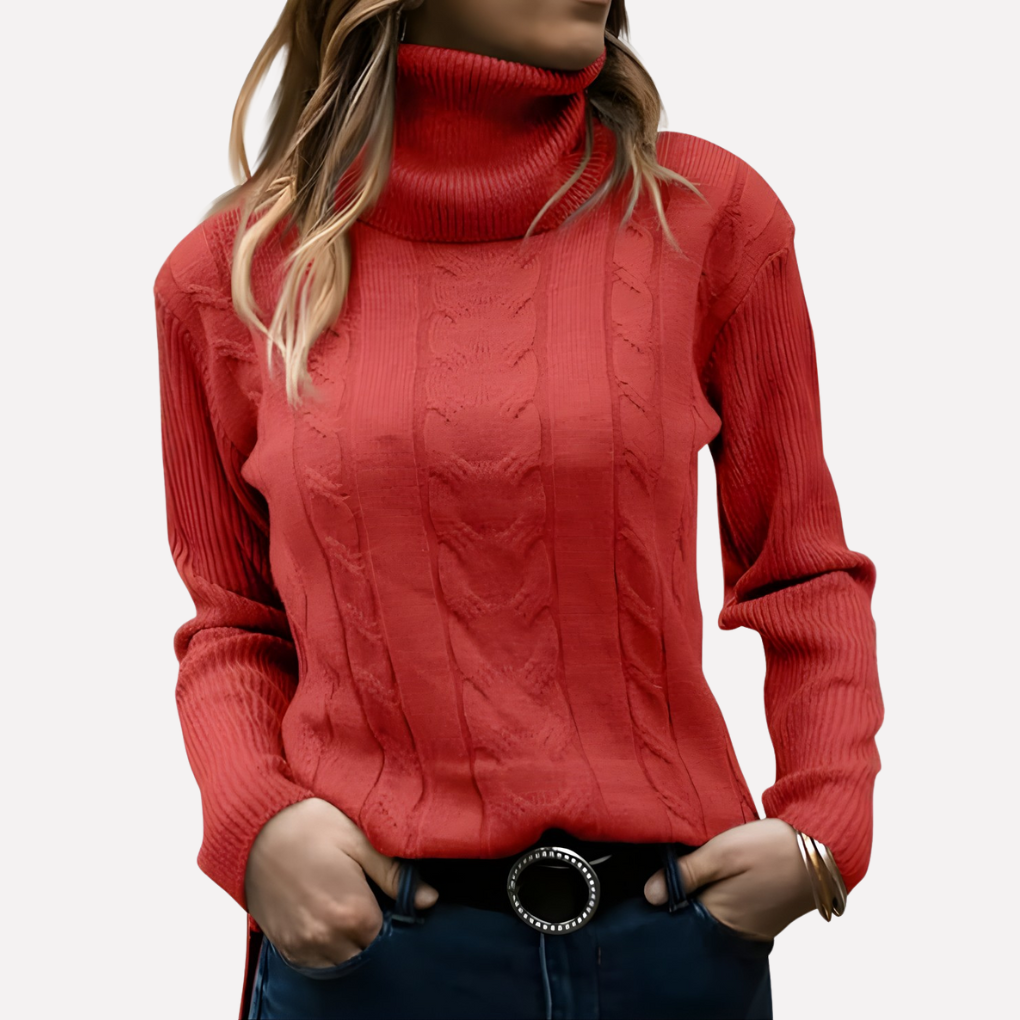 Kvinners Turtleneck Pullover – Avslappet Hverdag Stil