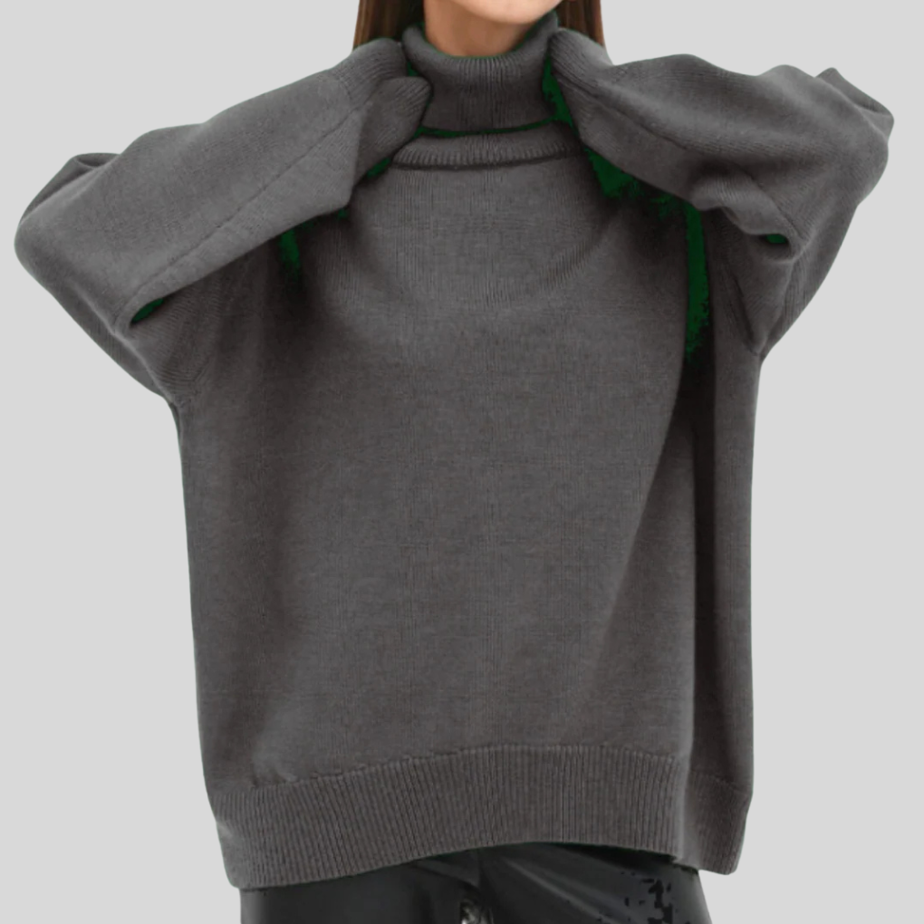 Modern high-neck sweater for women – Upgraded layer for cold weather