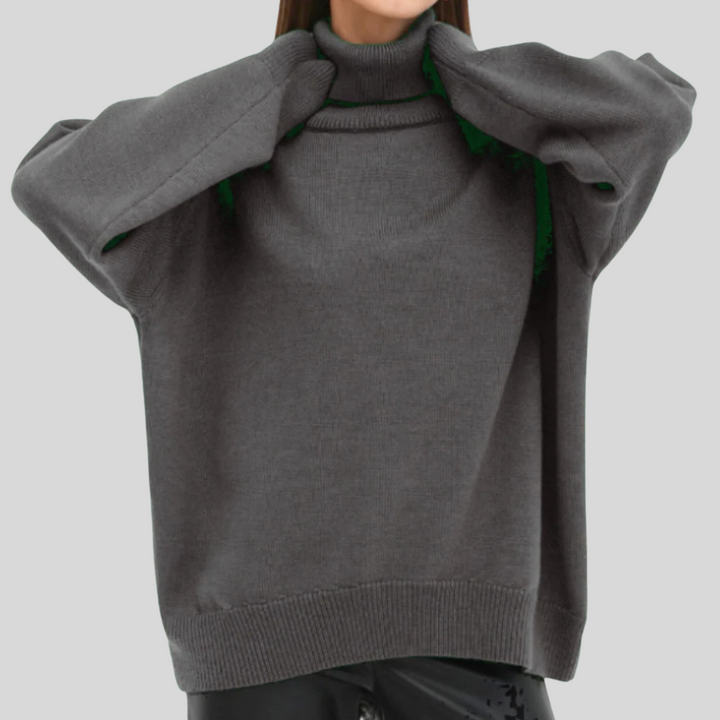 Modern high-neck sweater for women – Upgraded layer for cold weather