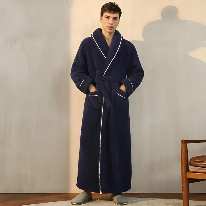 Luksuriøs fleece-varmekomfortbadekåpe