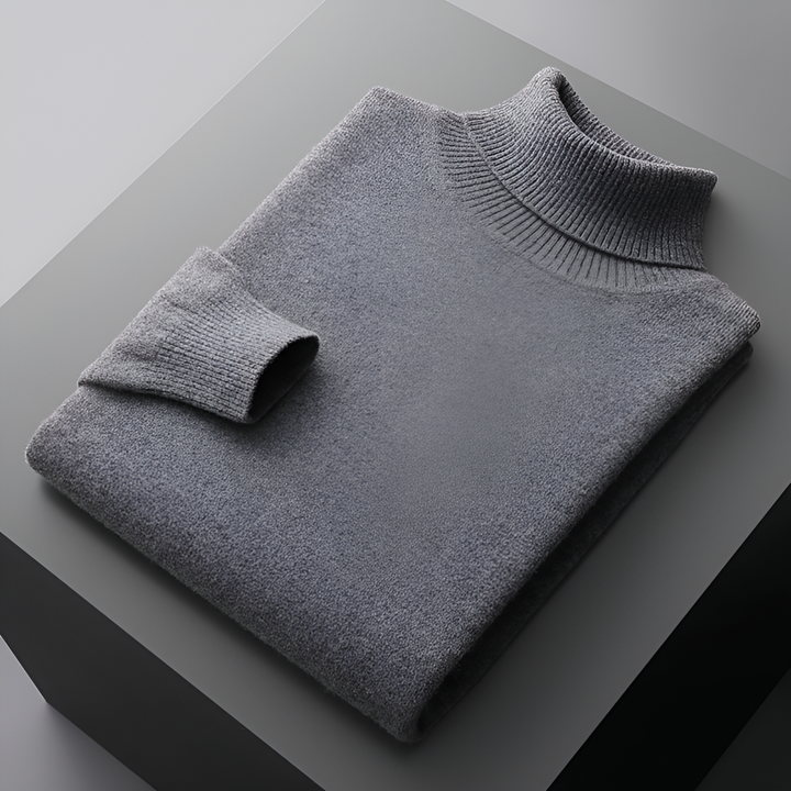 Høy- kvalitet Herre Fin Ull Turtleneck Genser