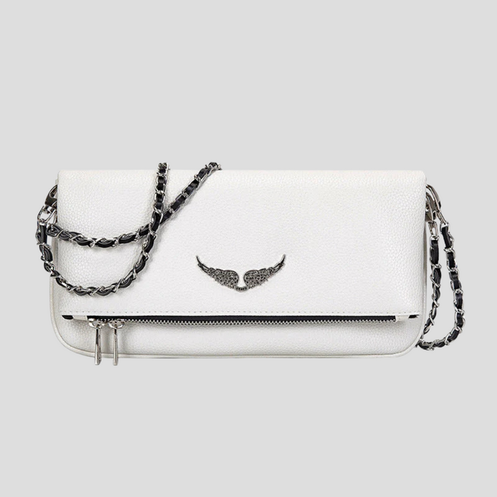 Elegant leather bag with chain strap