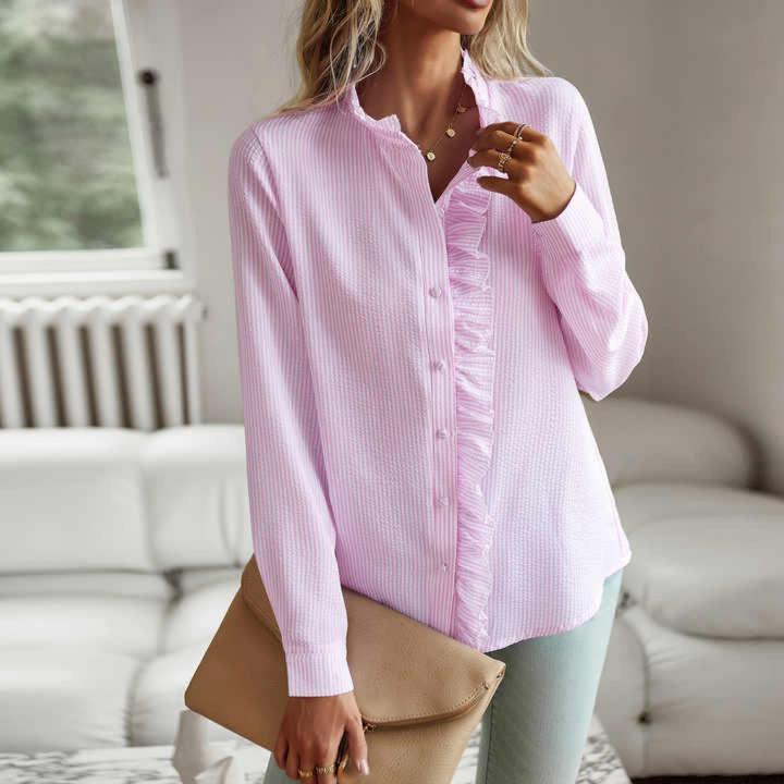 Elegant long-sleeved blouse