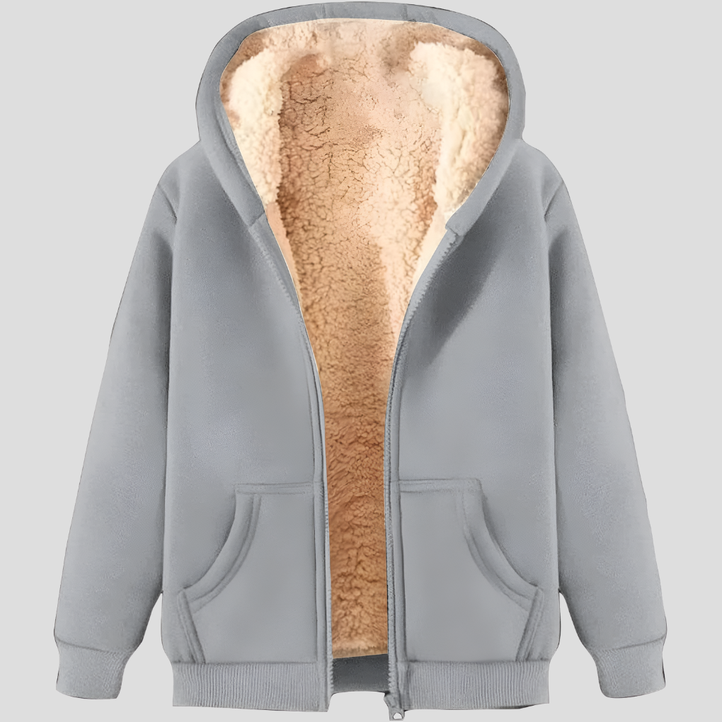 Warmth herre fleece-lined winter hooded jacket