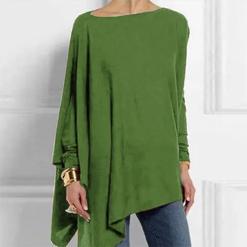 Langärmlige Bluse mit klassischem Schnitt und weichem Finish
