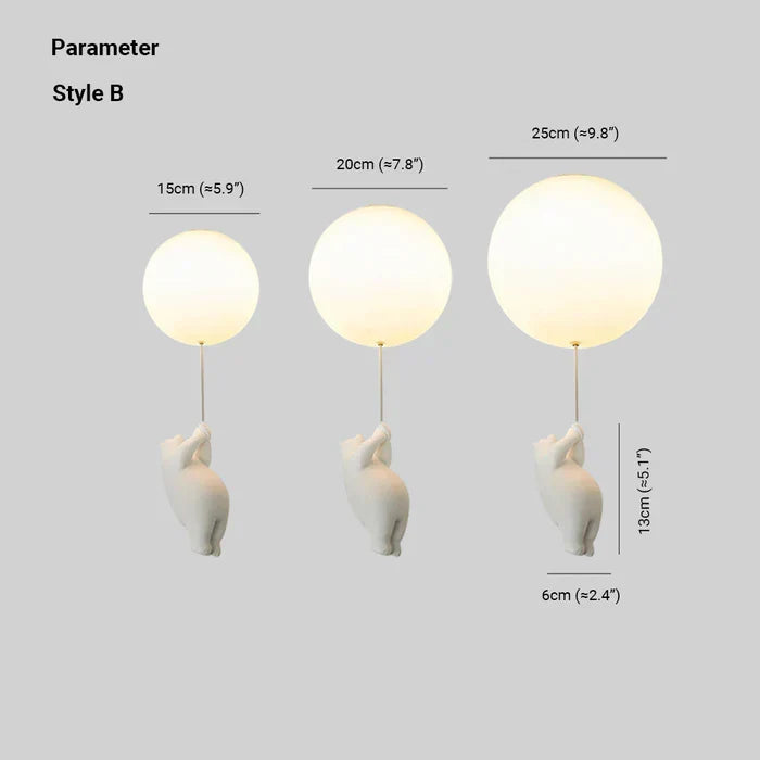 Takplafond for barn med bjørn og ball | CloudBea