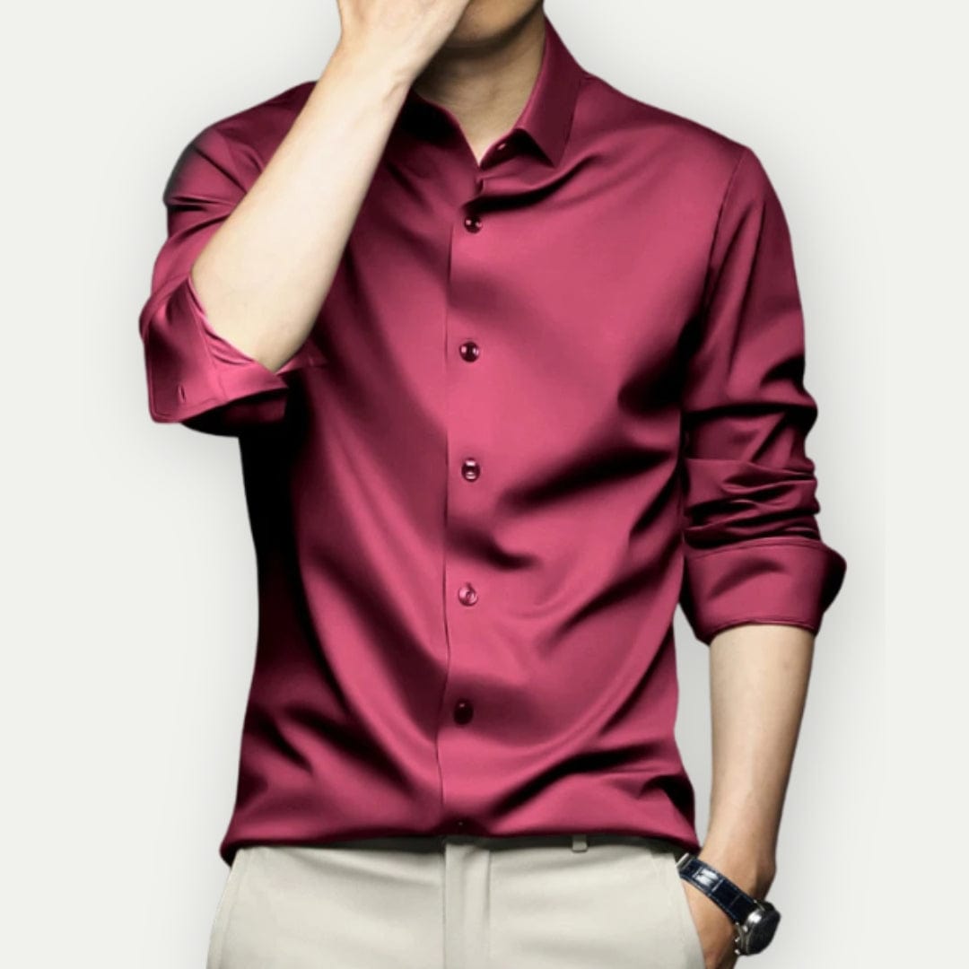 Crepe and wrinkle-free men's shirt