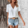 Blouse med kort ermet blonde