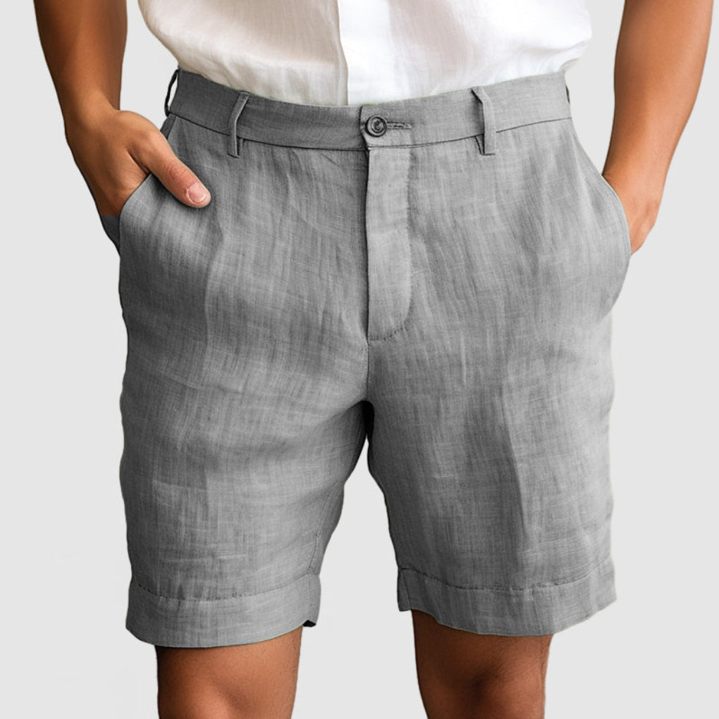 Lässige Herrenshorts aus Baumwolle und Leinen