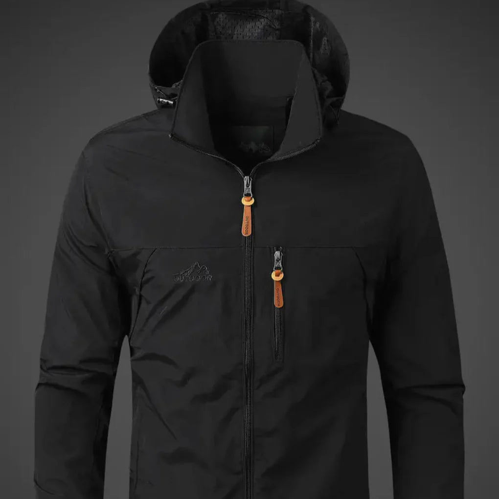 Waterproof and windproof men's jacket for outdoor life