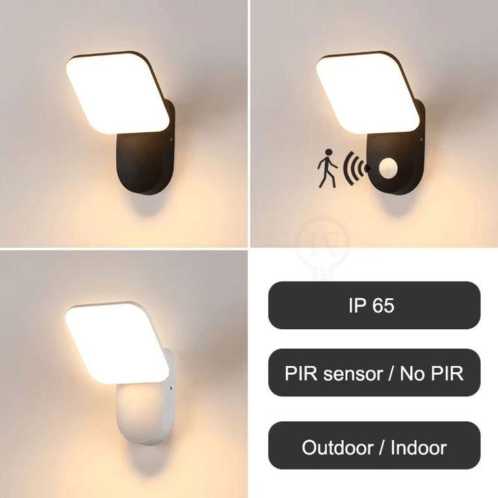Smart LED-vegglampe med bevegelsessensor