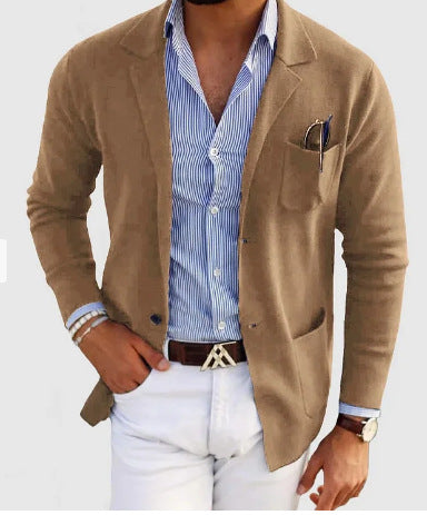 Stilig herreblazer med casual klafflommer