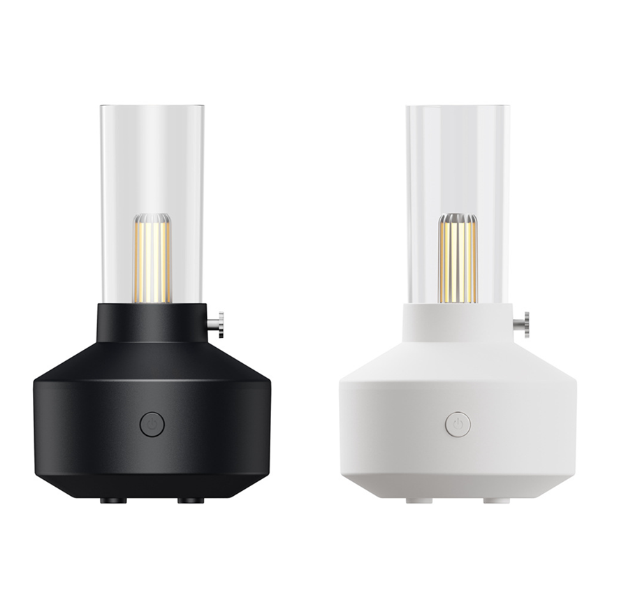 Retro aromadiffuser med glødetrådpære og levende lys-effekt