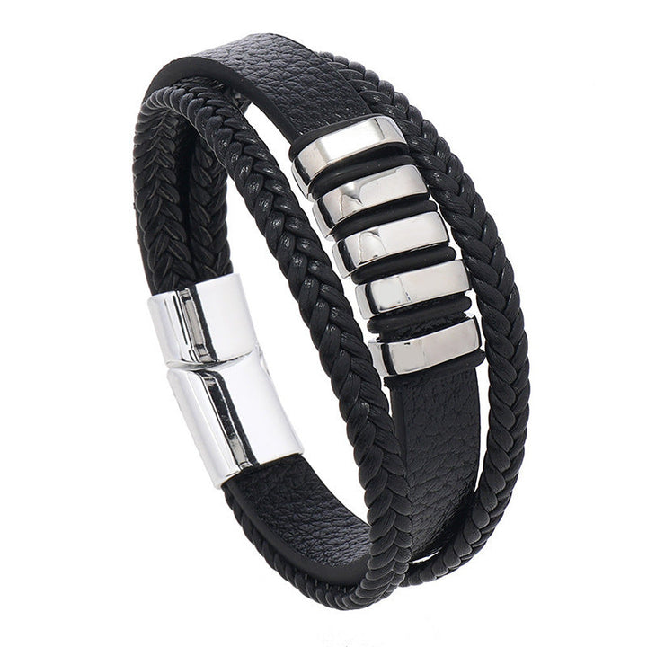 Stylish leather wristband for men