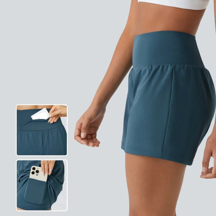 Yogashorts med høy midje