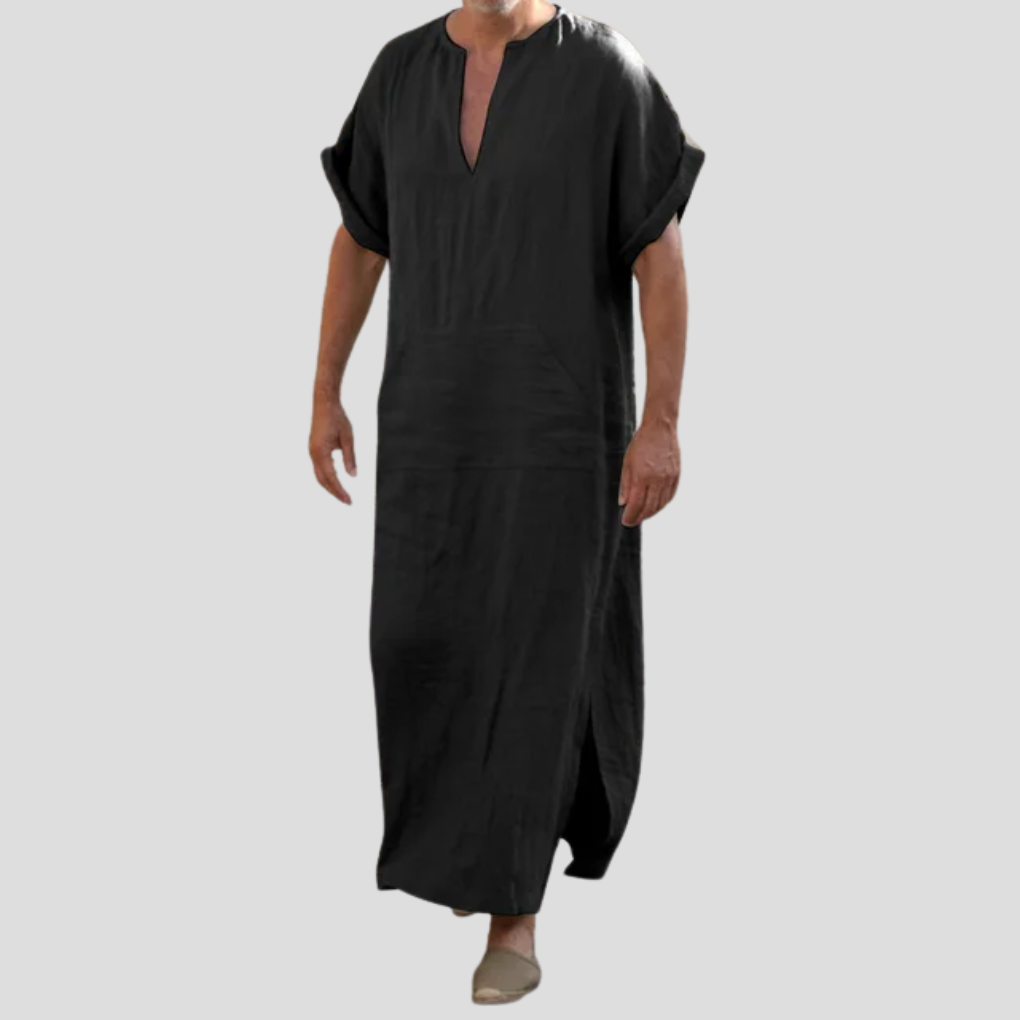 Djellaba med V-hals