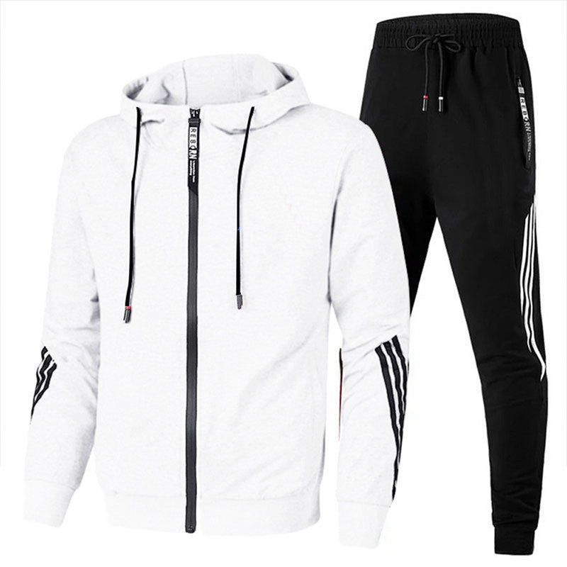 Sporty og varm herretreningsdress i ullblanding