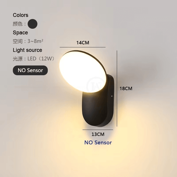 Smart LED-vegglampe med bevegelsessensor