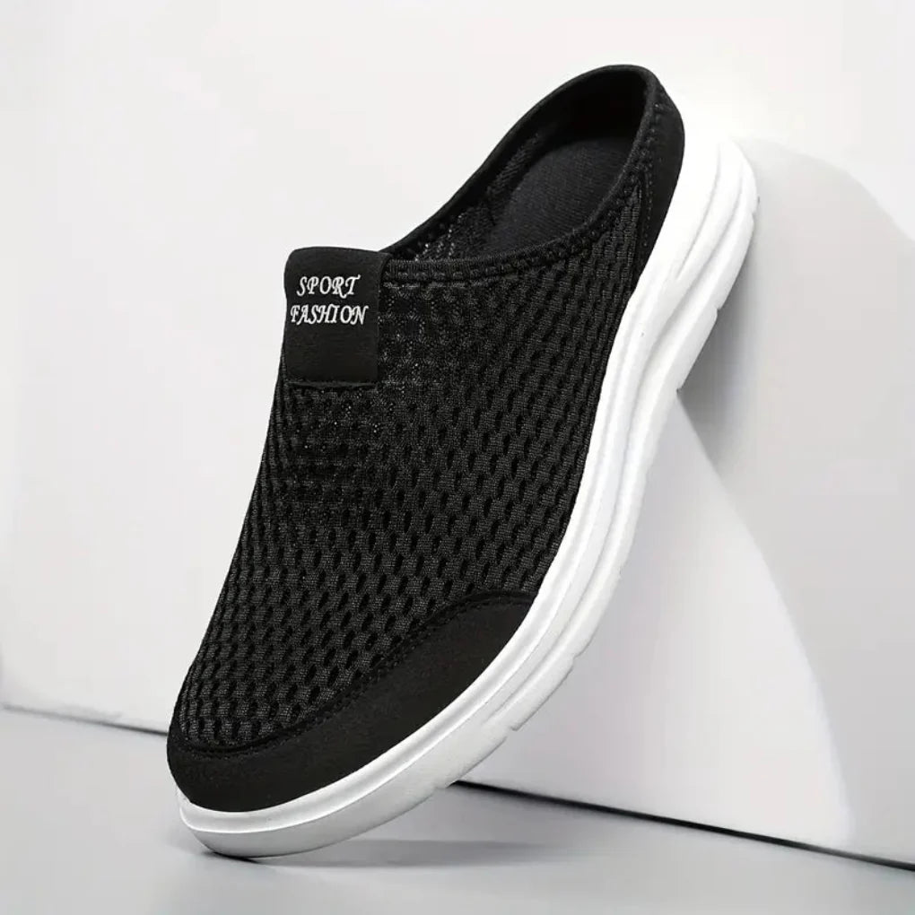 Orthopedic men's sandals with on-and-off function