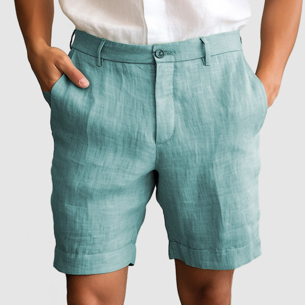 Lässige Herrenshorts aus Baumwolle und Leinen