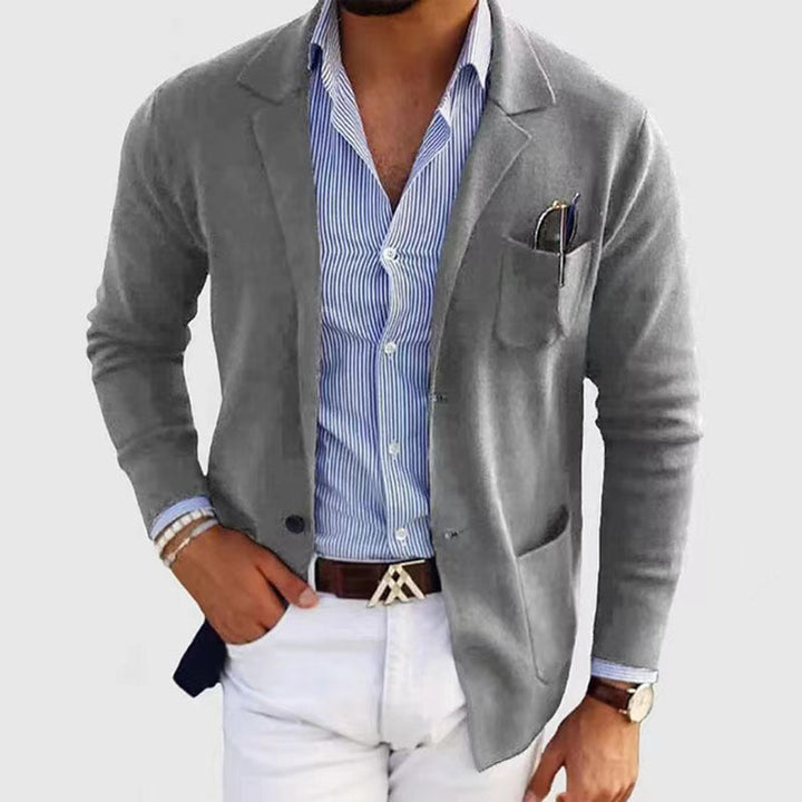 Stilig herreblazer med casual klafflommer