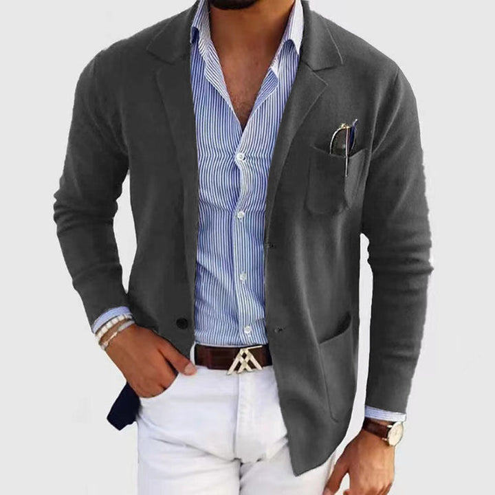 Stilig herreblazer med casual klafflommer