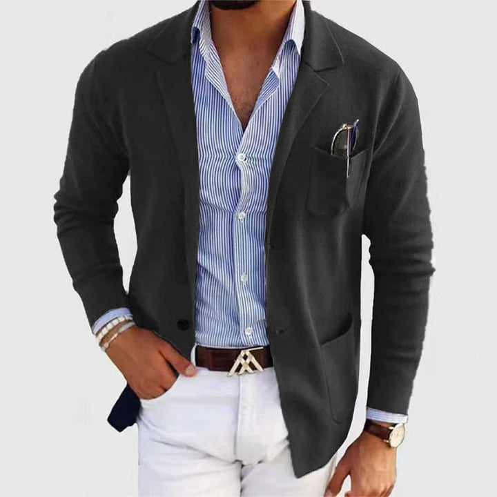 Stilig herreblazer med casual klafflommer